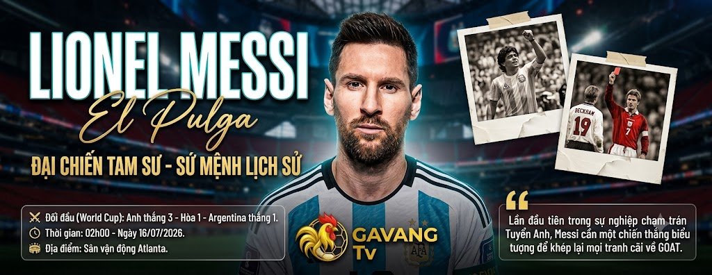 Lionel Messi và sứ mệnh lịch sử trong trận đại chiến nhiều duyên nợ giữa Đội tuyển Anh vs Argentina tại Bán kết World Cup 2026.